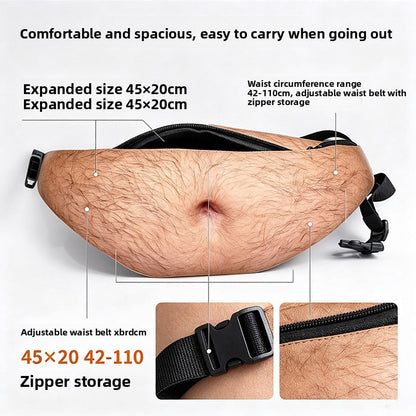 FUNNY FAKE BELLY WAIST BAG