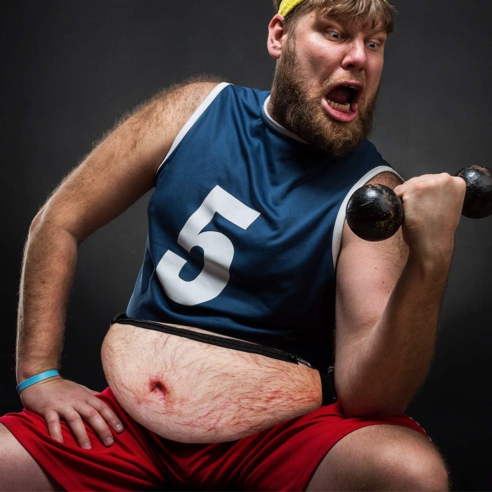 FUNNY FAKE BELLY WAIST BAG