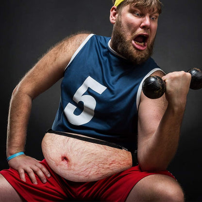 FUNNY FAKE BELLY WAIST BAG