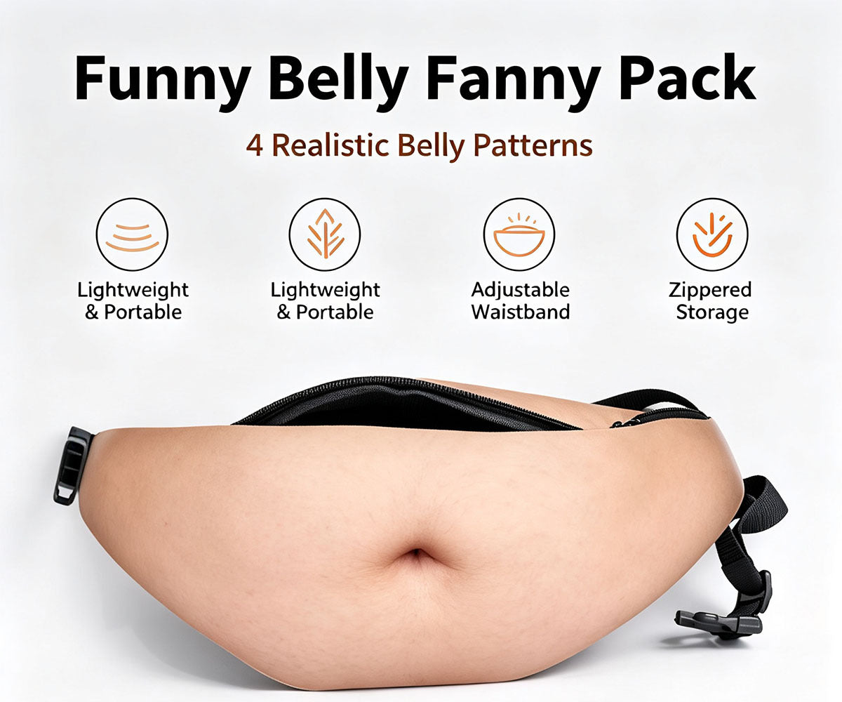 FUNNY FAKE BELLY WAIST BAG