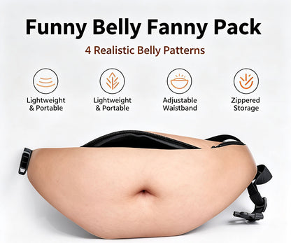 FUNNY FAKE BELLY WAIST BAG