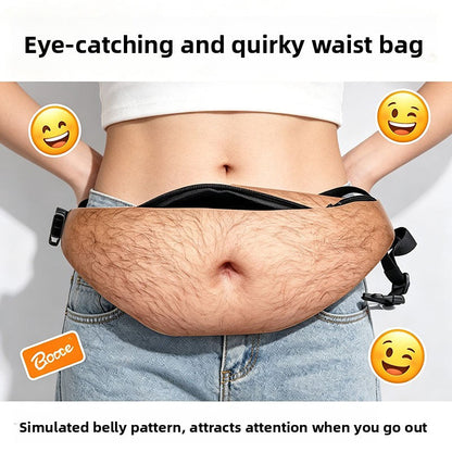 FUNNY FAKE BELLY WAIST BAG