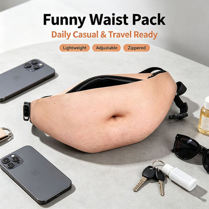 FUNNY FAKE BELLY WAIST BAG